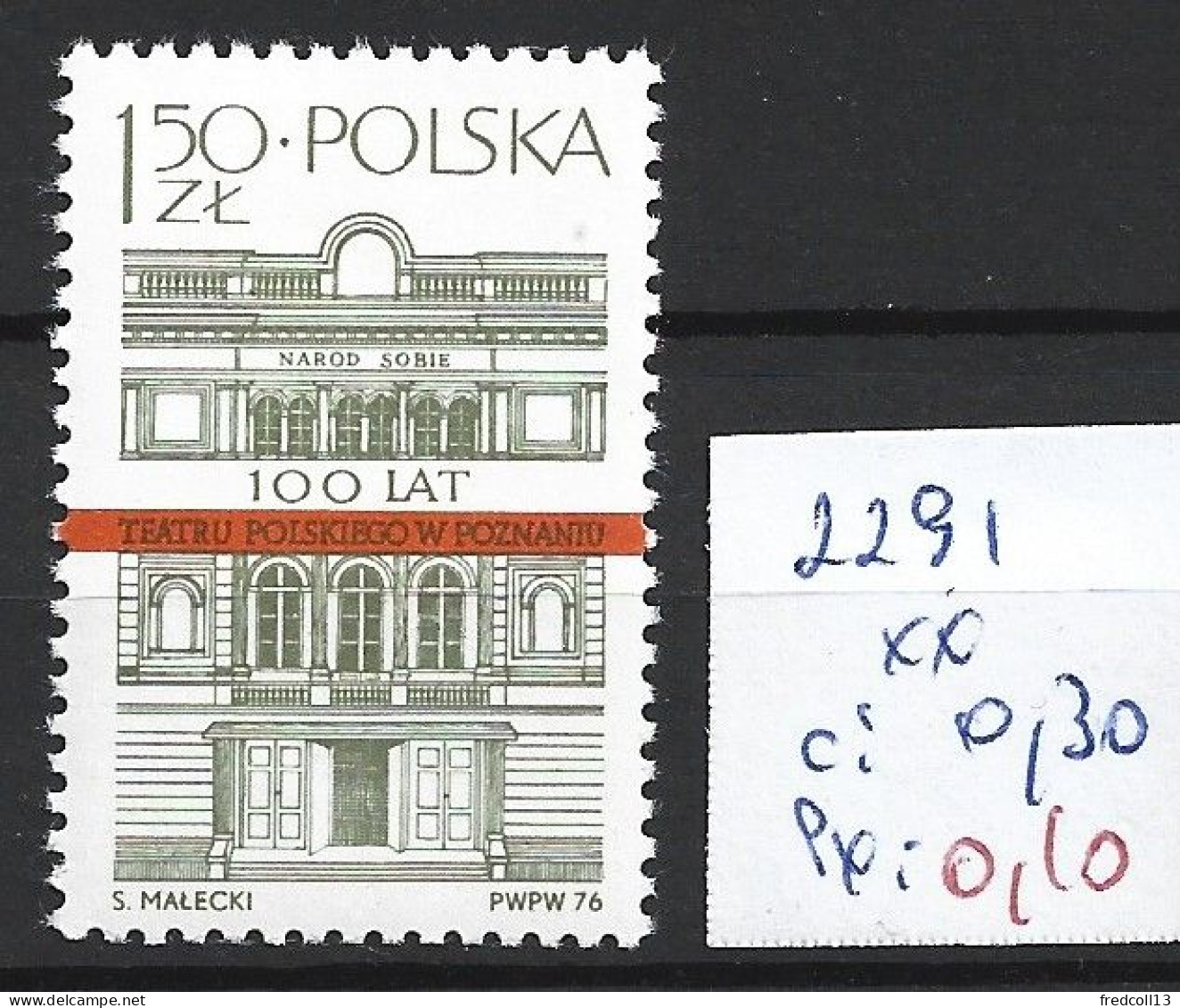 POLOGNE 2291 ** Côte 0.30 € - Nuevos