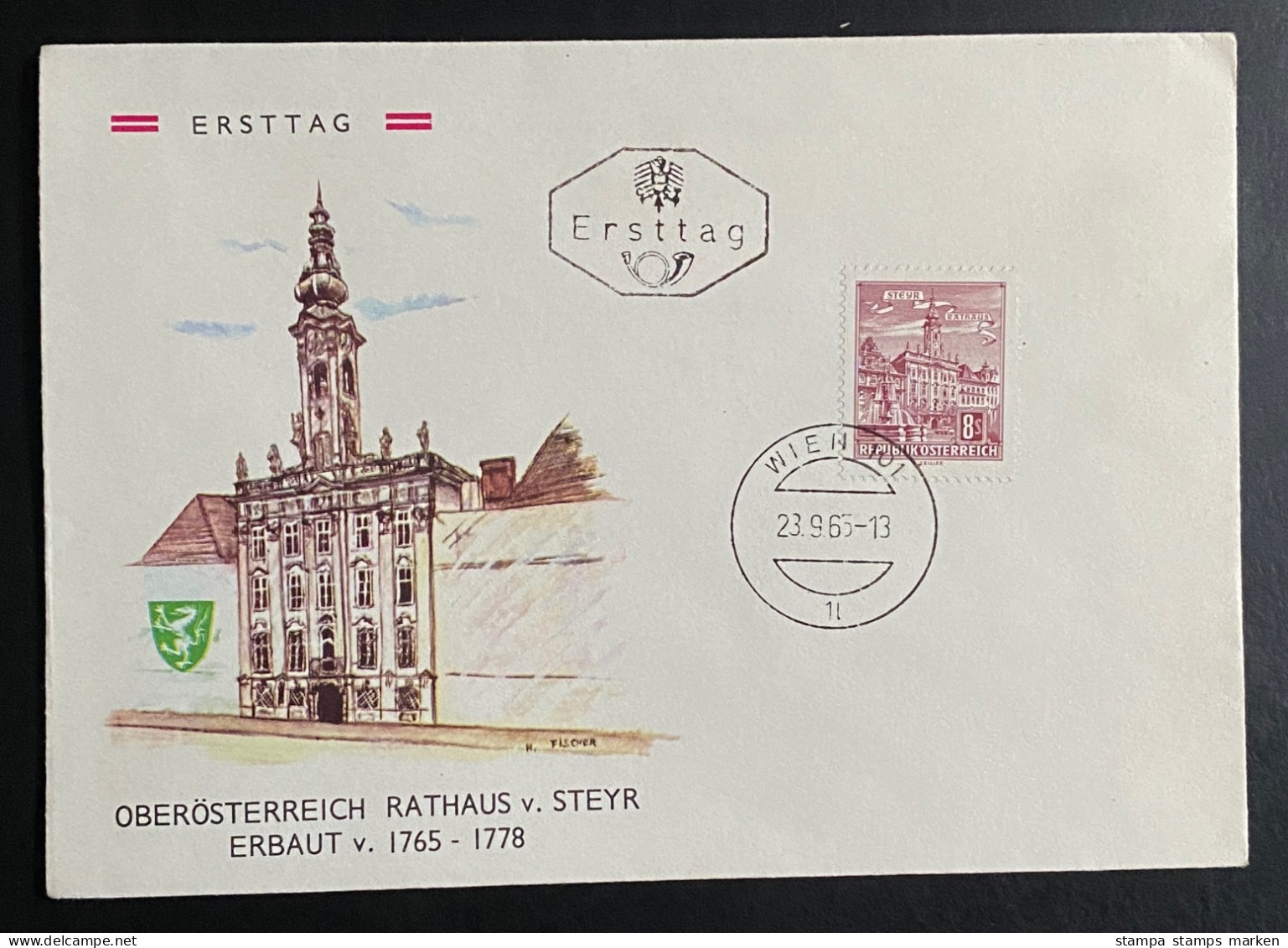 Österreich 1965 Bauten Mi. 1194 FDC Schmuckkuvert Gestempelt/o WIEN - Lettres & Documents