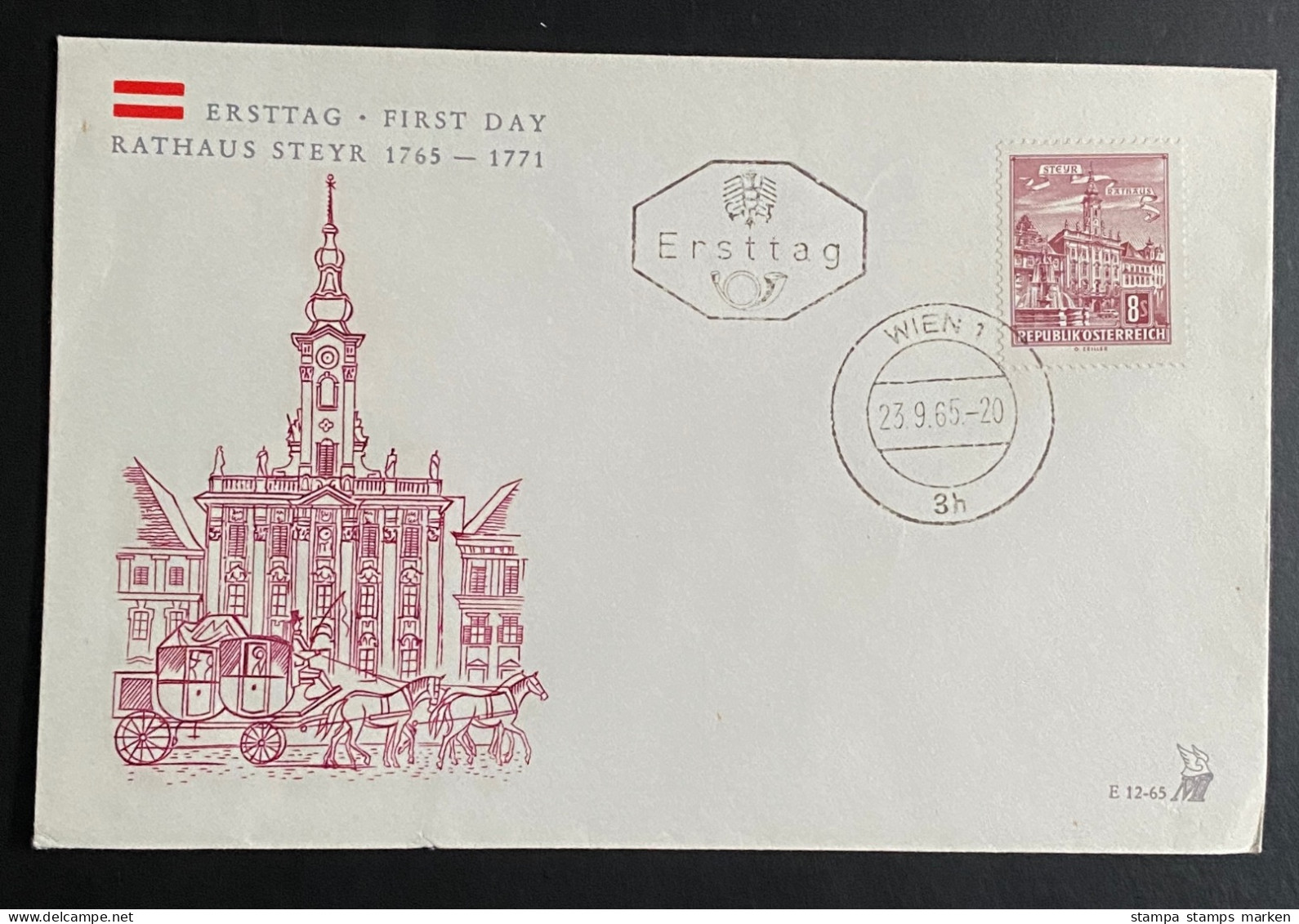 Österreich 1965 Bauten Mi. 1194 FDC Schmuckkuvert Gestempelt/o WIEN - Briefe U. Dokumente