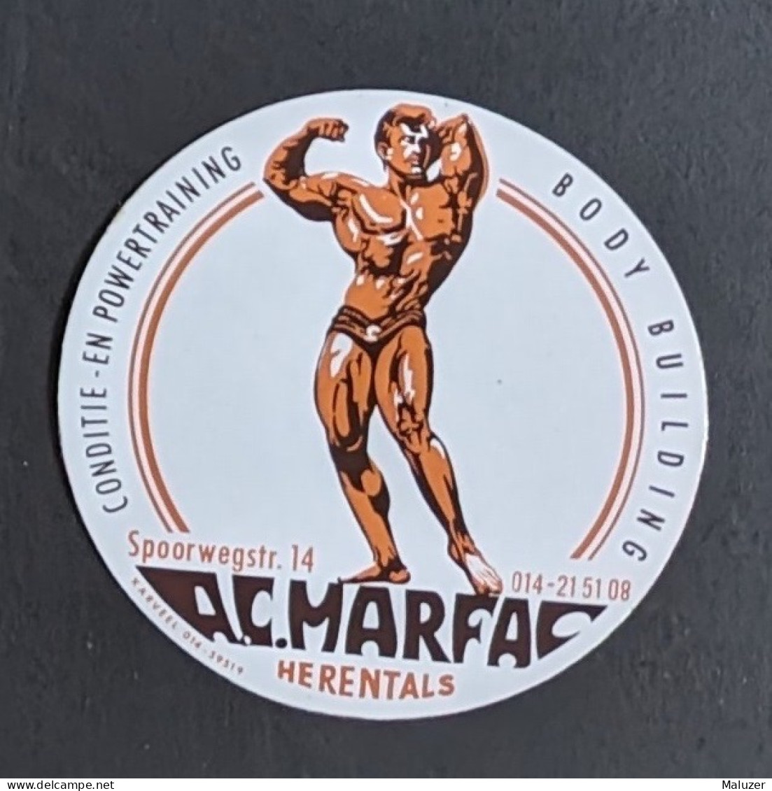 AUTOCOLLANT A.C. MARFAC - FITNESS BODYBUILDING SPORT MUSCULATION - HERENTALS BELGIQUE BELGIË BELGIUM - Pegatinas