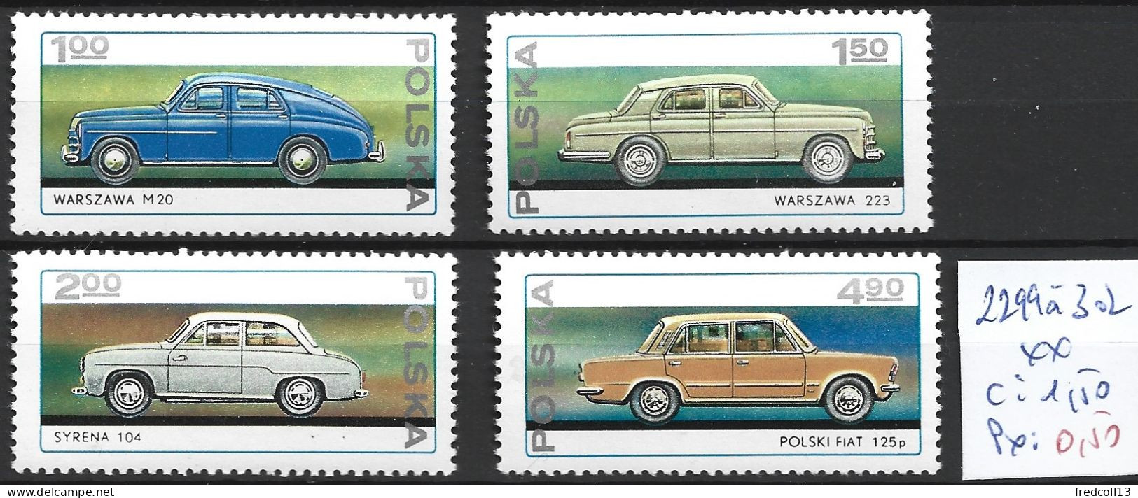 POLOGNE 2299 à 302 ** Côte 1.50 € - Unused Stamps