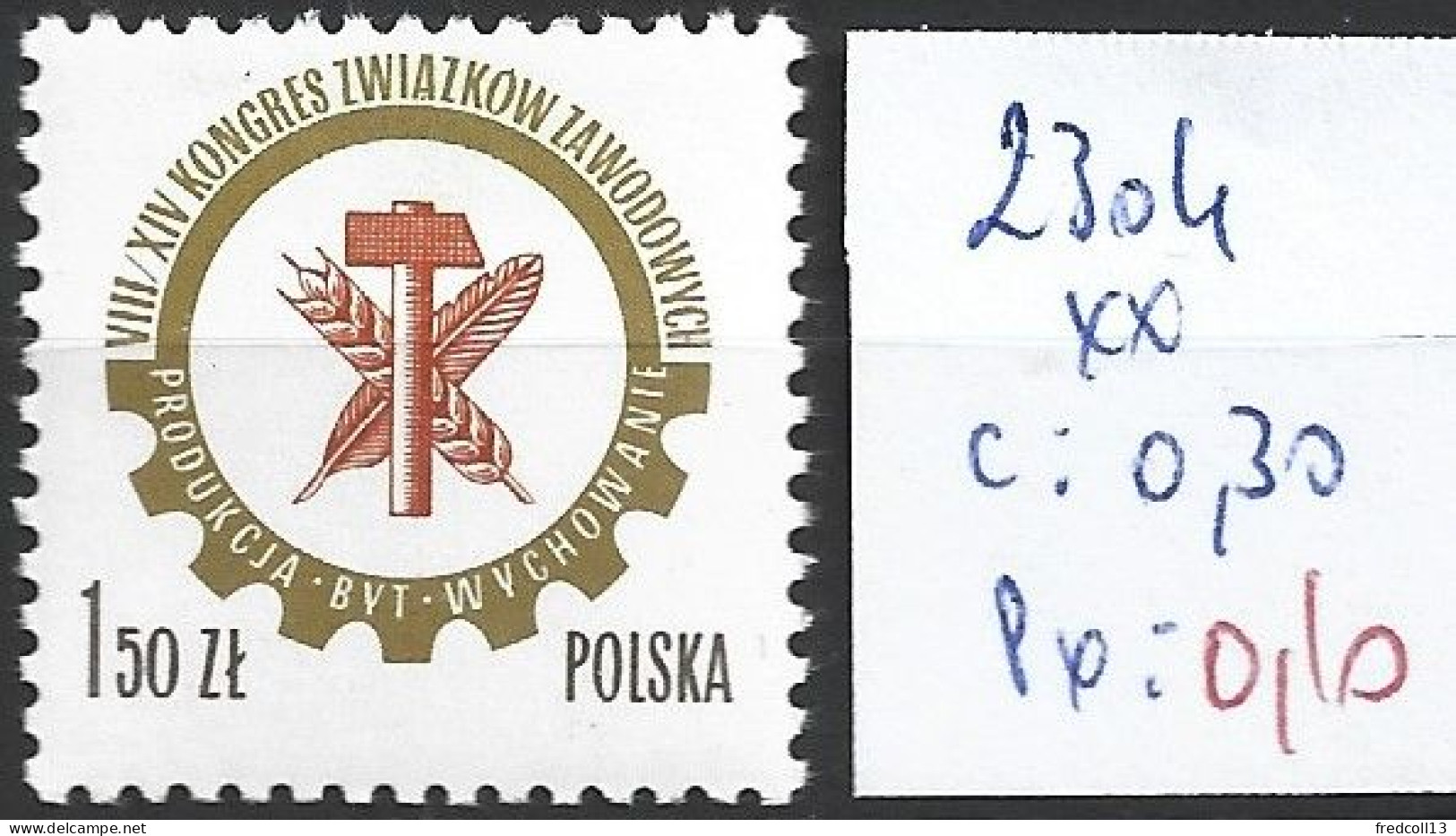 POLOGNE 2304 ** Côte 0.30 € - Unused Stamps