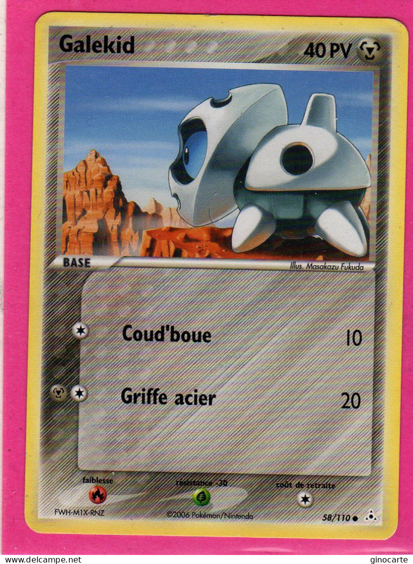 Carte Pokemon 2006 Ex Fantome Holon 58/110 Galekid 40pv Bon Etat - Ex