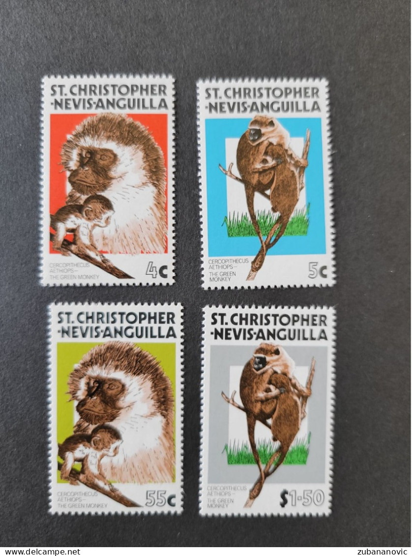 St. Christopher Nevis Anguilla 1978 Monkey - Affen