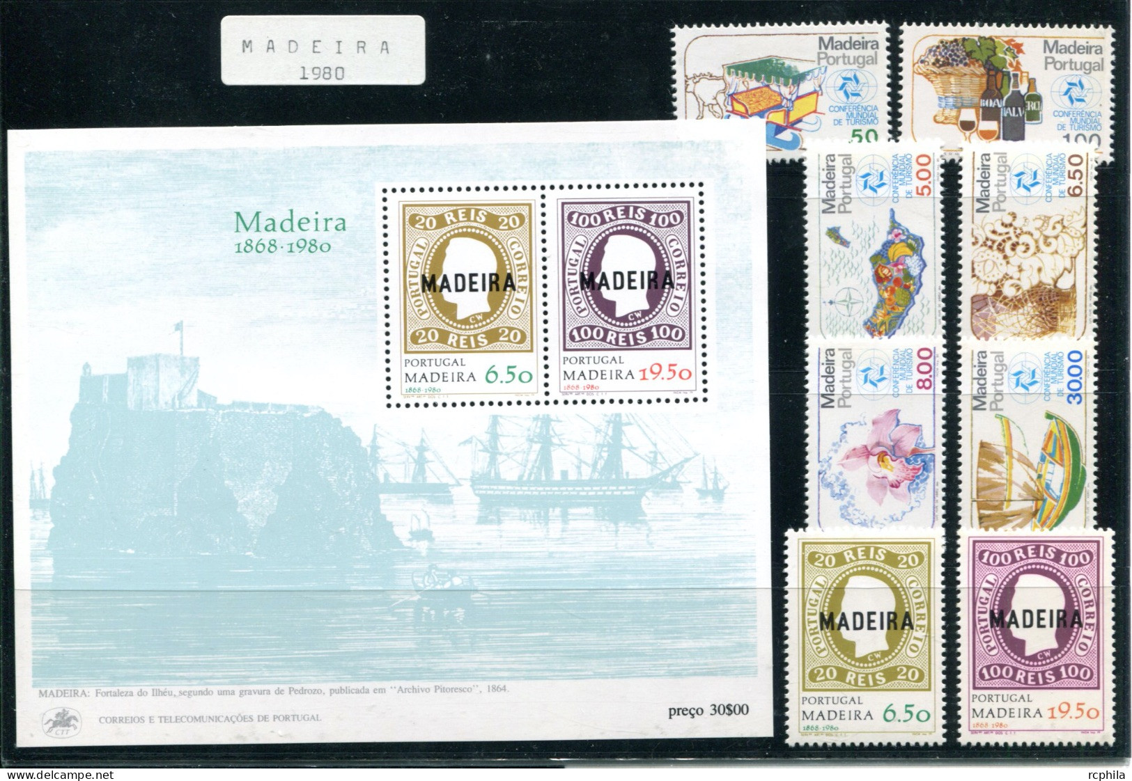 RC 27108 PORTUGAL MADERE TIMBRES ET BLOC FEUILLET ÉMIS EN 1980 ET 1981 NEUF ** - Madeira