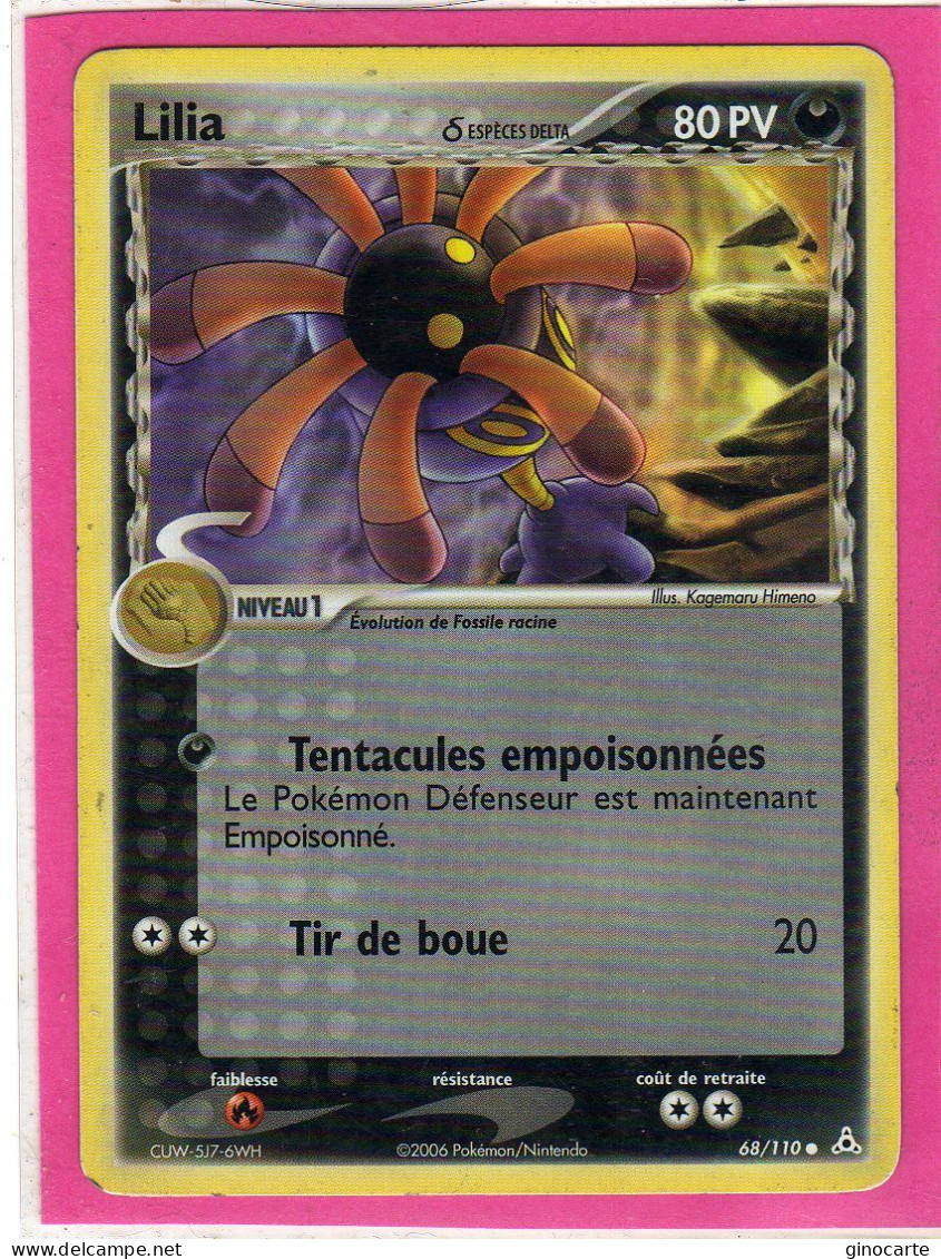 Carte Pokemon 2006 Ex Fantome Holon 68/110 Lilia 80pv Bon Etat - Ex