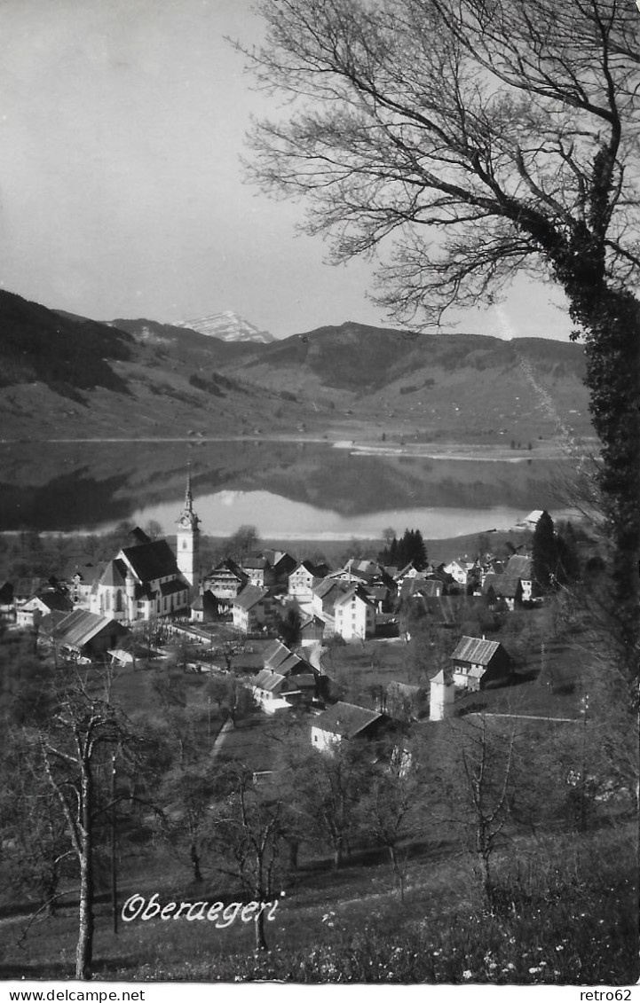 OBERÄGERI ► Damals Ein Kleines Dorf, Fotokarte Anno 1952 - Oberägeri