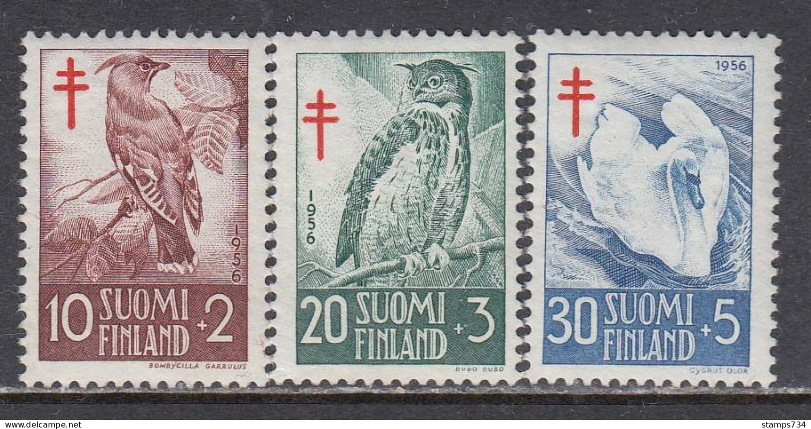 Finland 1956 - Oiseaux, Mi-Nr. 461/63, MNH** - Nuevos