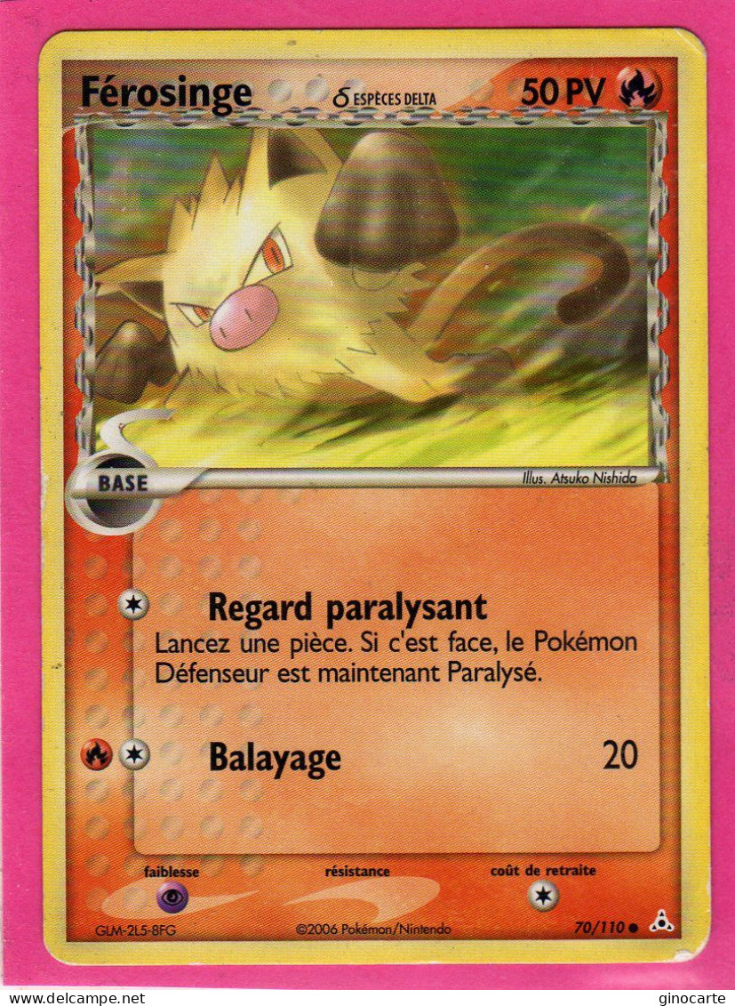 Carte Pokemon 2006 Ex Fantome Holon 70/110 Ferosinge 50pv Occasion - Ex