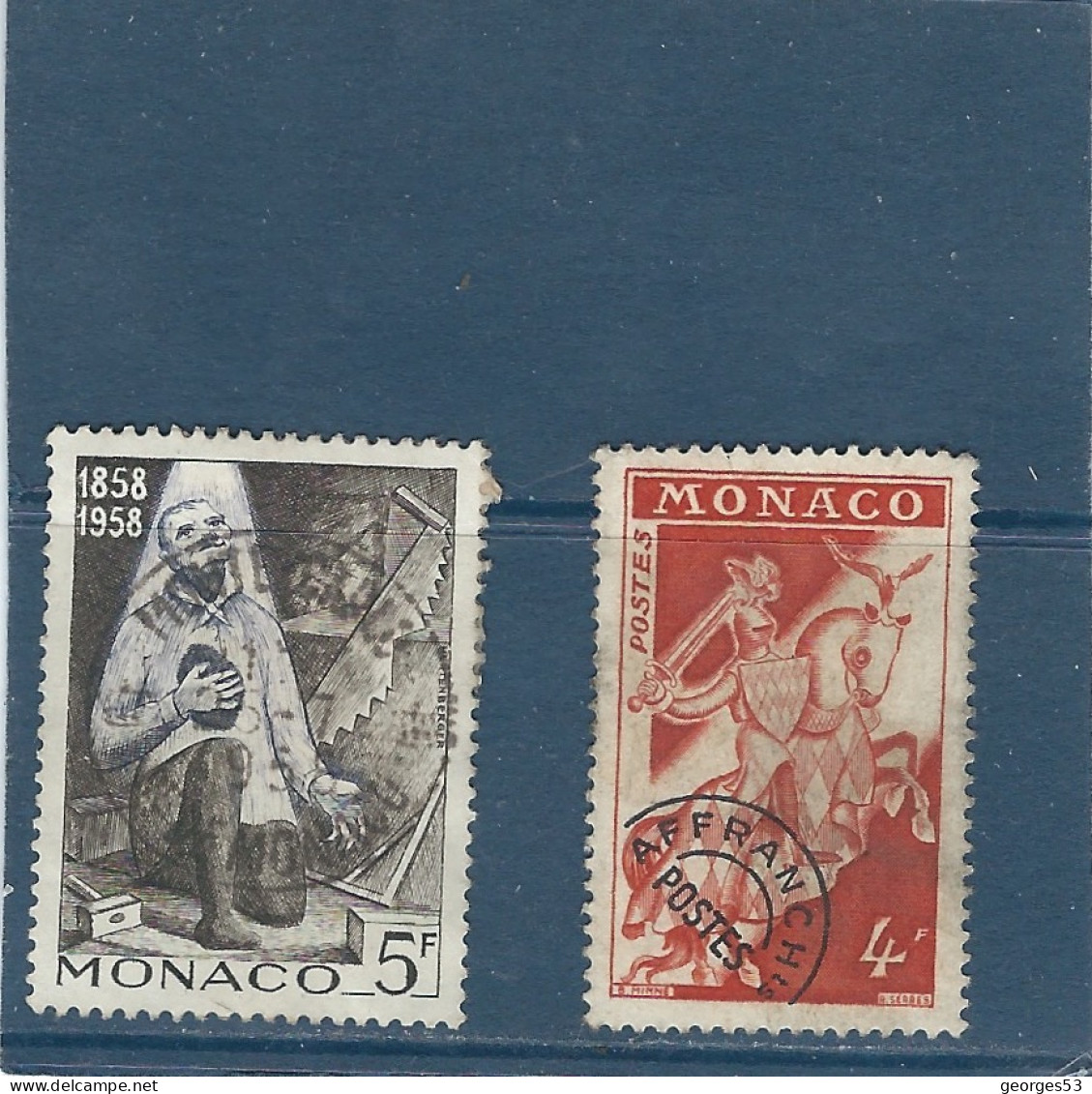 MONACO N° 495 Et N° 11  Obli Val : 0,50  Euros - Used Stamps