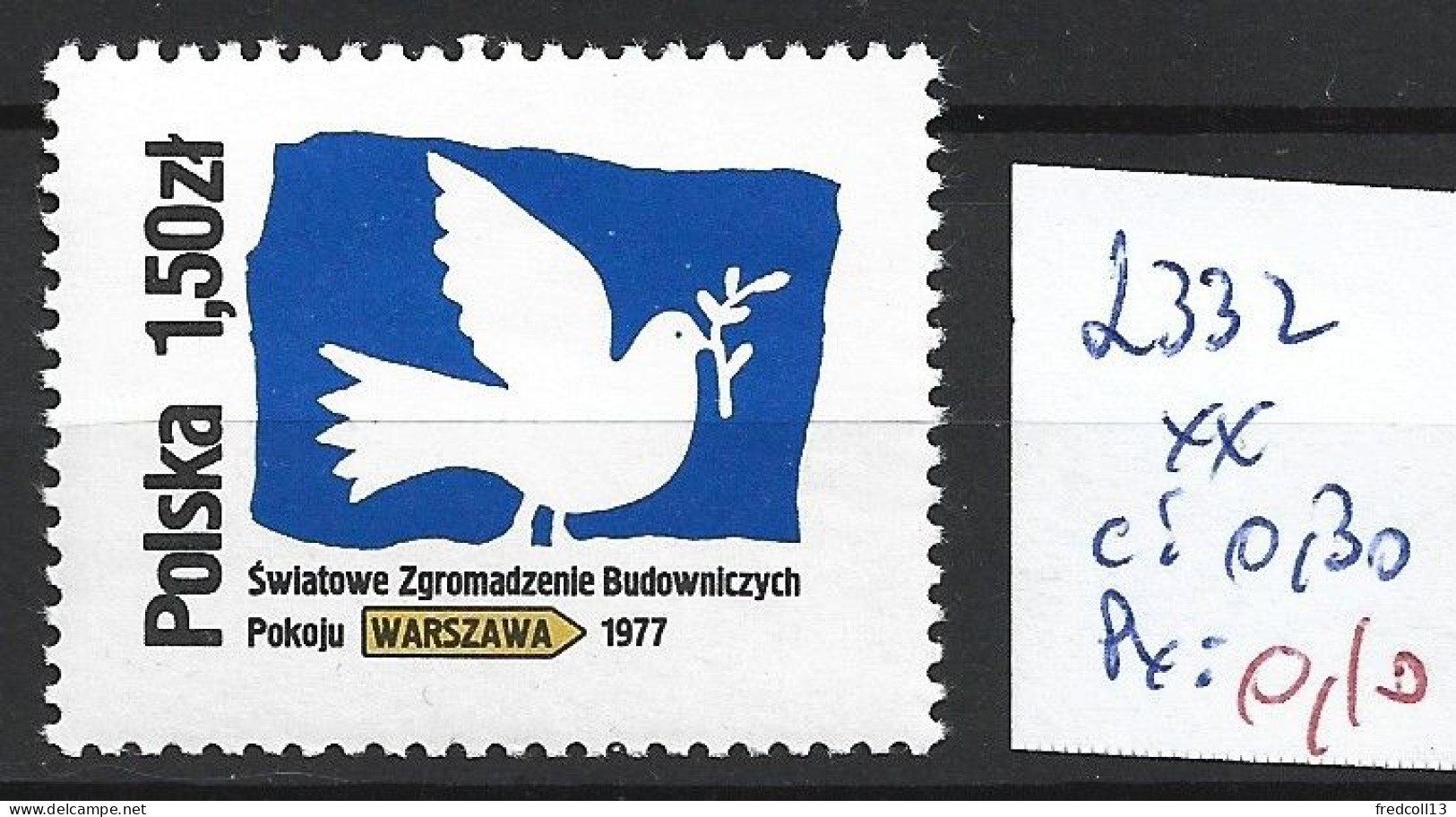 POLOGNE 2332 ** Côte 0.30 € - Neufs