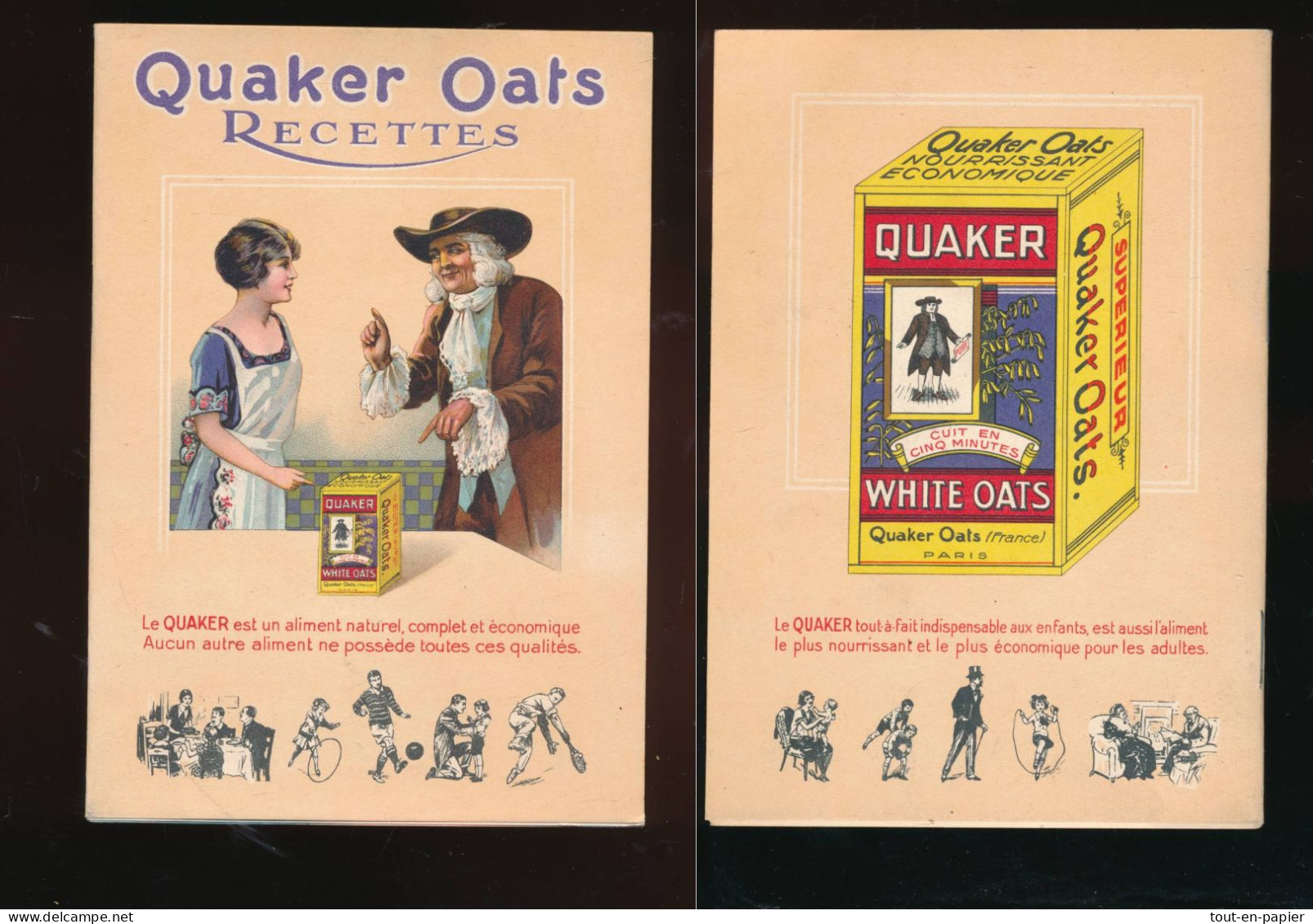 Petit Livret Quaker Oats Recettes  Aliment Naturel Complet - Publicités