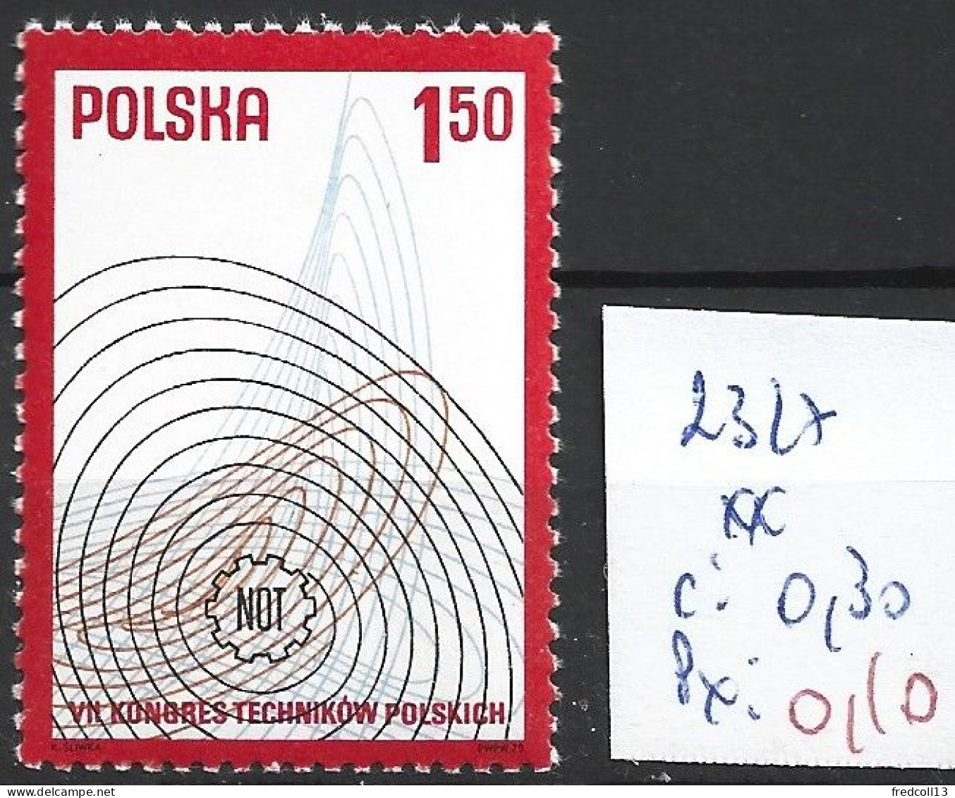 POLOGNE 2327 ** Côte 0.30 € - Unused Stamps