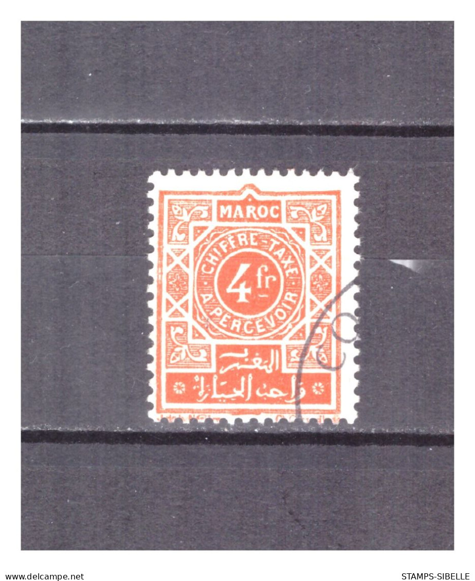 MAROC  . TAXE     . N°   50   .  4 F ORANGE   OBLITERE     . SUPERBE  . - Used Stamps