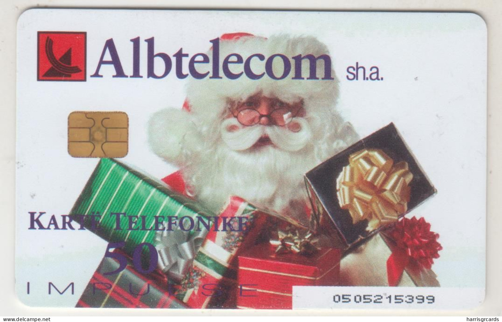 ALBANIA - Christmas 2002 ,CN: Black, 11/02, Tirage 90.000, 50 U, Used - Albanië