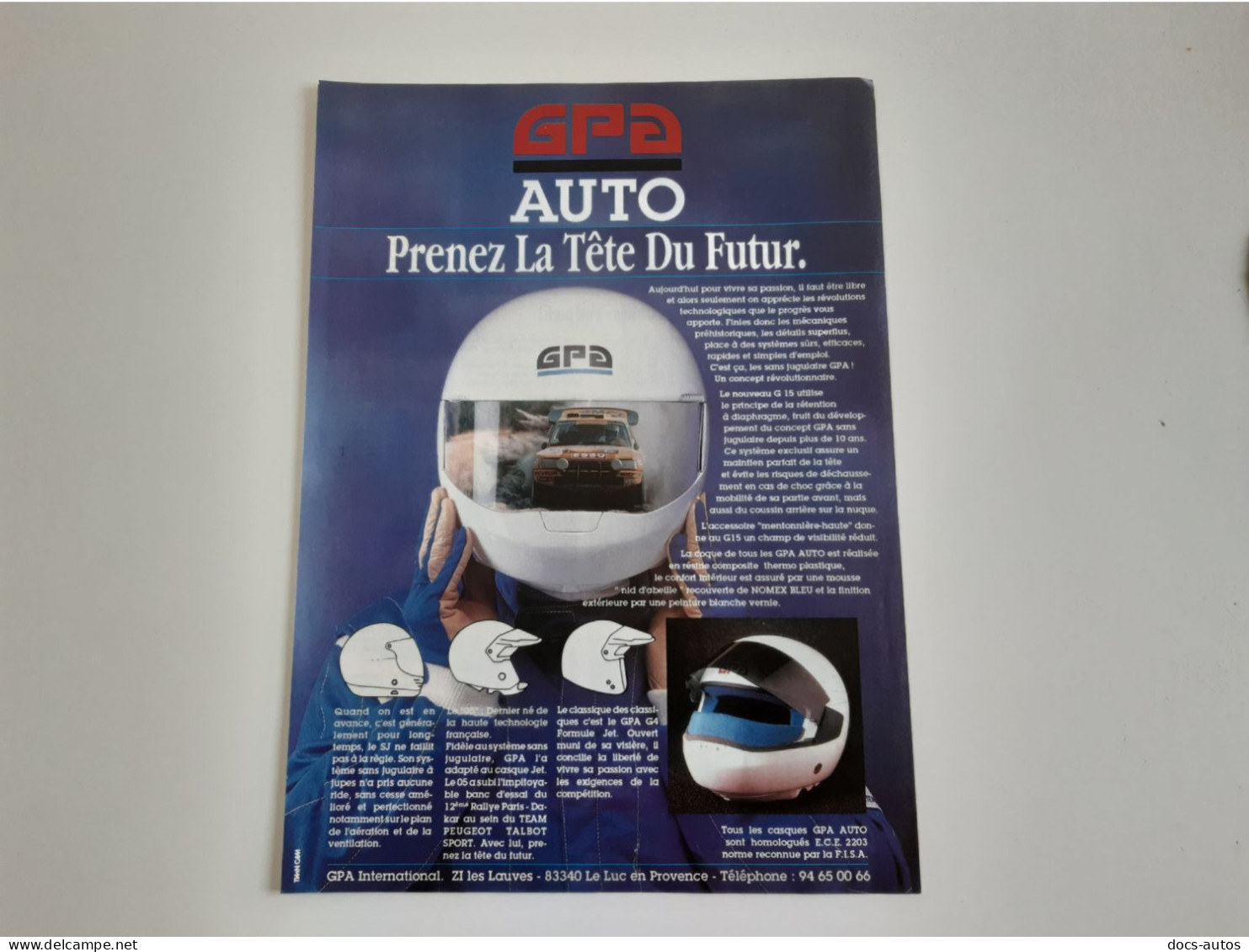 Casque Moto GPA - Publicité De Presse Moto - Moto