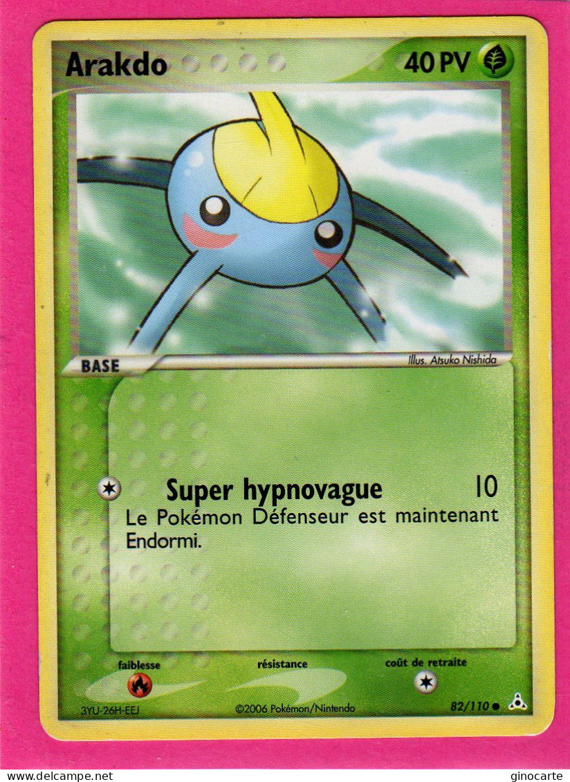 Carte Pokemon 2006 Ex Fantome Holon 82/110 Arakdo 40pv Bon Etat - Ex