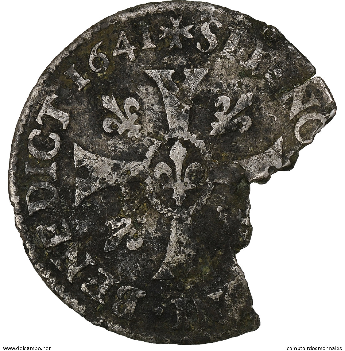 France, Quinzain, 1641, Paris, Billon, TB, Gadoury:22 - 1610-1643 Ludwig XIII. Der Gerechte