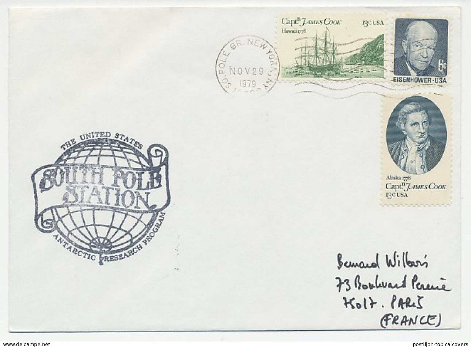 Cover / Postmark USA 1979 South Pole Station - Arktis Expeditionen