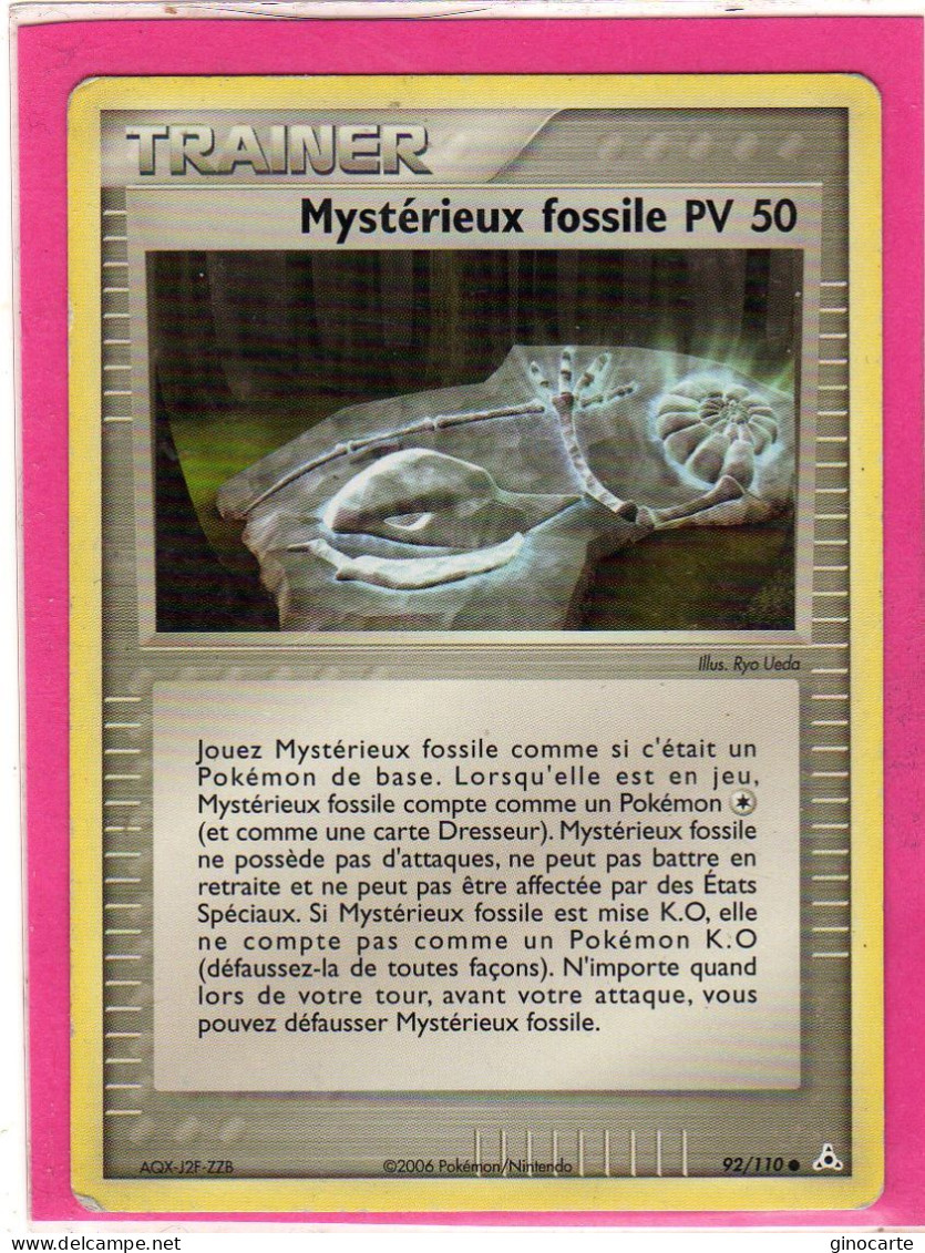 Carte Pokemon 2006 Ex Fantome Holon 92/110 Mysterieux Fossile 50pv Bon Etat - Ex