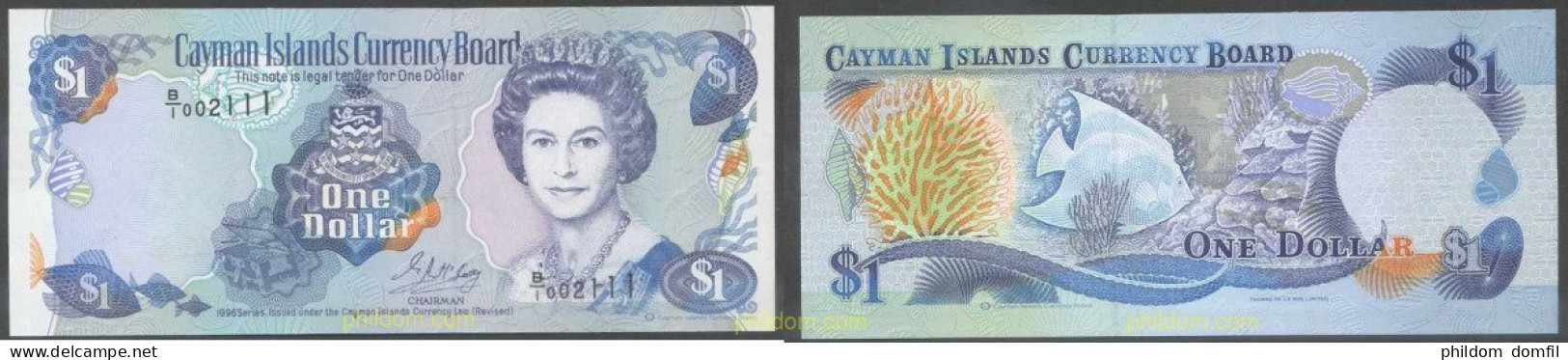 5329 CAIMAN Islas 1991 CAYMAN ISLANDS 1 DOLLAR 1991 - Caraïbes Orientales