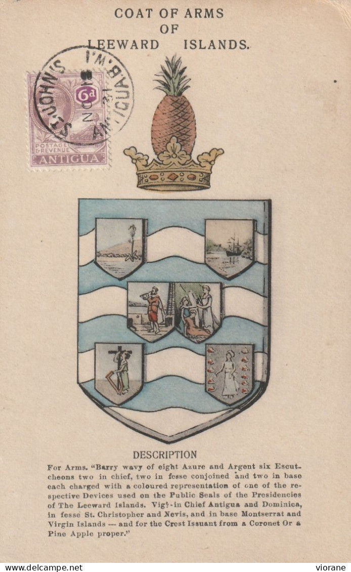 Coat Of Arms Of Leeward Islands - Antigua & Barbuda