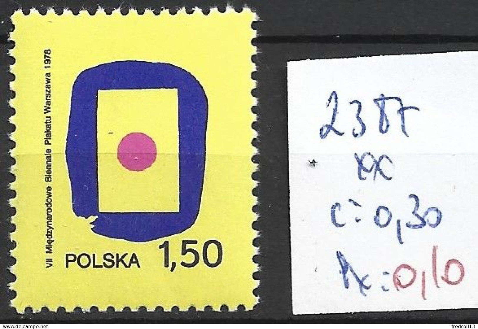 POLOGNE 2387 ** Côte 0.30 € - Unused Stamps