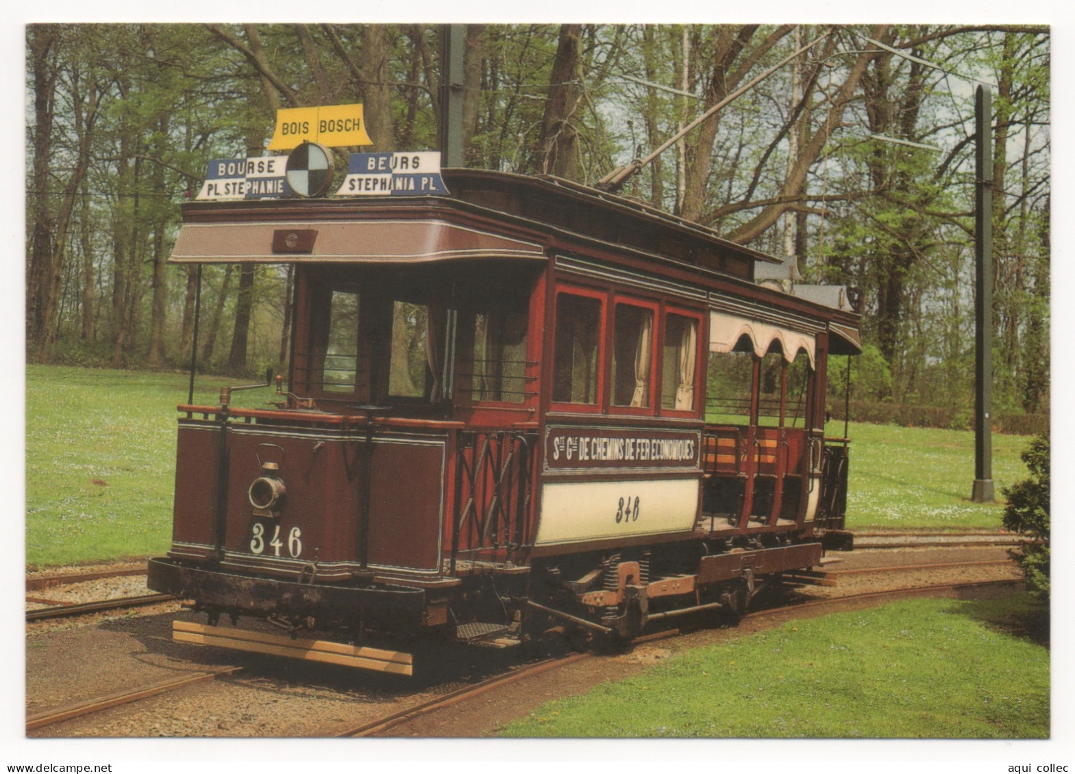 BRUXELLES-LIGNE TOURISTIQUE - MOTRICE MIXTE 346 DE LA "SOCIÉTÉ GÉNÉRALE DES CHEMINS DE FER ECONOMIQUES"-1903 - Strassenbahnen