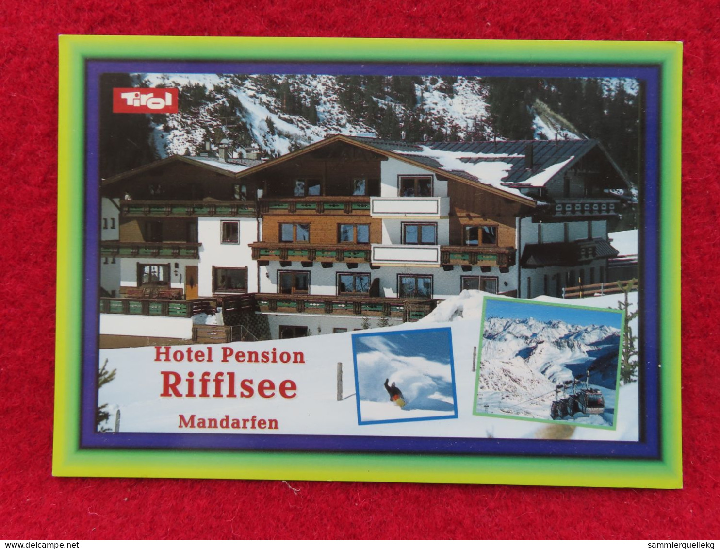 AK: St. Leonhard Im Pitztal. Hotel-Pension Rifflsee, Ungelaufen (Nr. 4885) - Pitztal