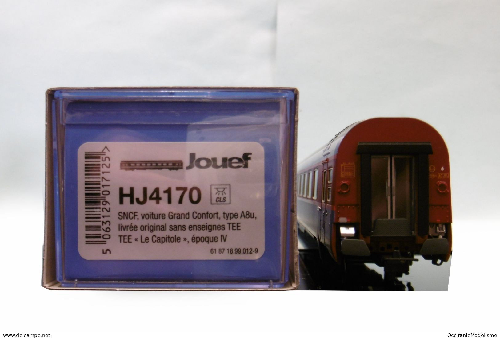 Jouef - VOITURE GRAND CONFORT CAPITOLE A8u SNCF ép. IV Réf. HJ4170 Neuf NBO HO 1/87 - Güterwaggons