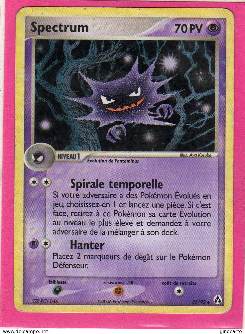 Carte Pokemon 2006 Ex Createur De Legende 35/92 Spectrum 70pv Occasion - Ex