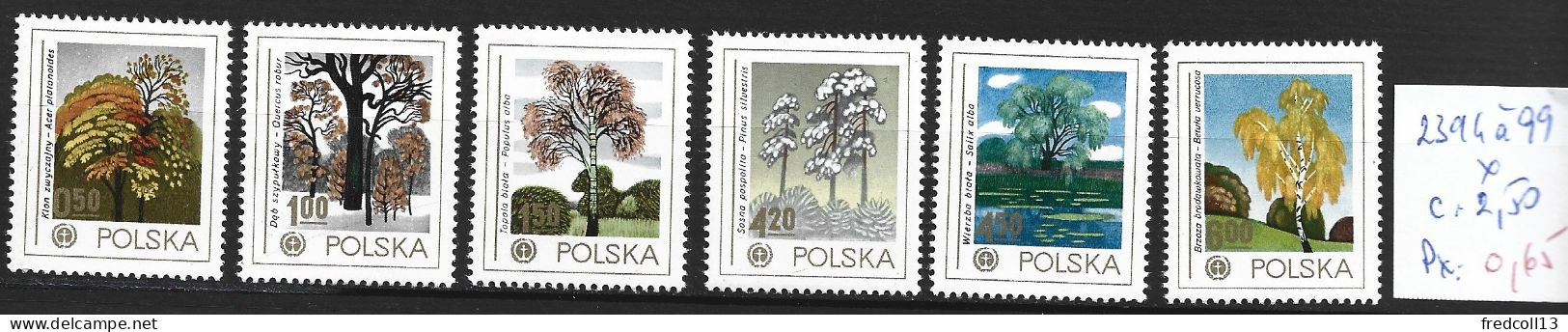 POLOGNE 2394 à 99 * Côte 2.50 € - Unused Stamps