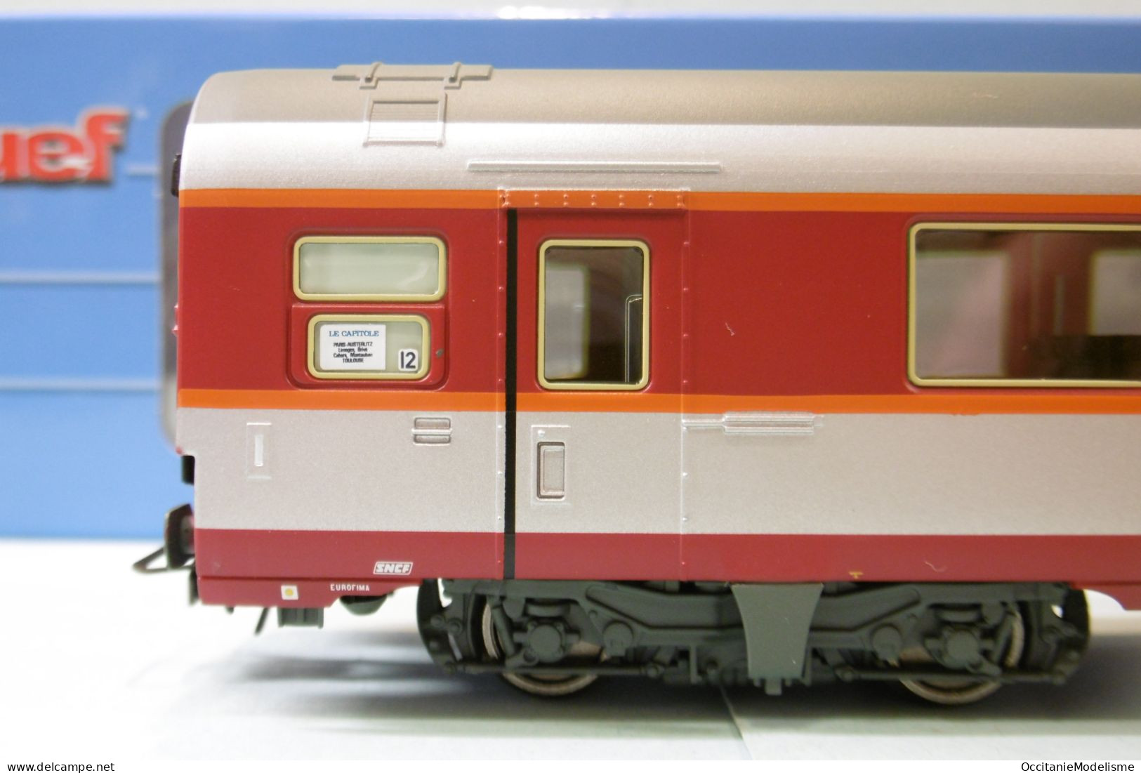 Jouef - VOITURE GRAND CONFORT CAPITOLE A8tu SNCF ép. IV Réf. HJ4171 Neuf NBO HO 1/87 - Güterwaggons