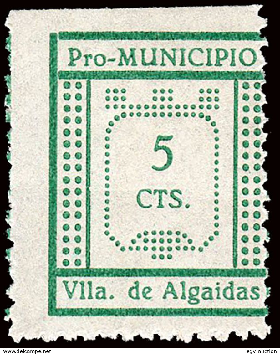 Málaga - Guerra Civil - Em. Local Nacional - Villanueva De Algaidas - Allepuz * 6 - "5 Cts. Pro Municipios" - Nationalist Issues