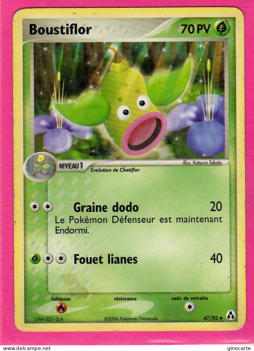 Carte Pokemon 2006 Ex Createur De Legende 47/92 Boustiflor 70pv Bon Etat - Ex