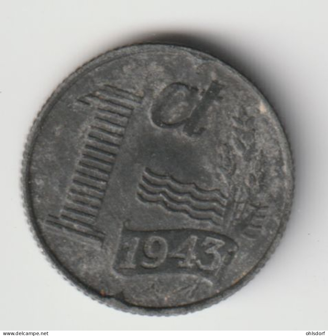 NEDERLAND 1943: 1 Cent, KM 170 - 1 Centavos