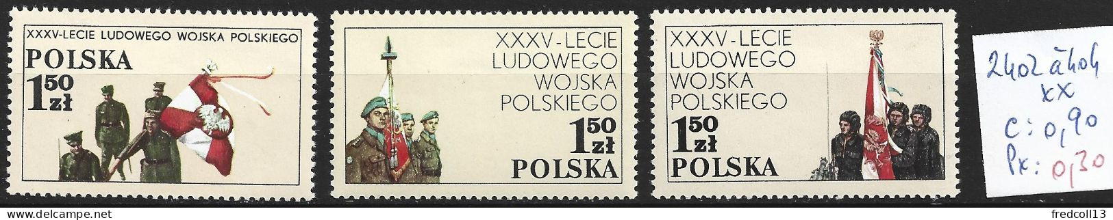 POLOGNE 2402 à 04 ** Côte 0.90 € - Unused Stamps