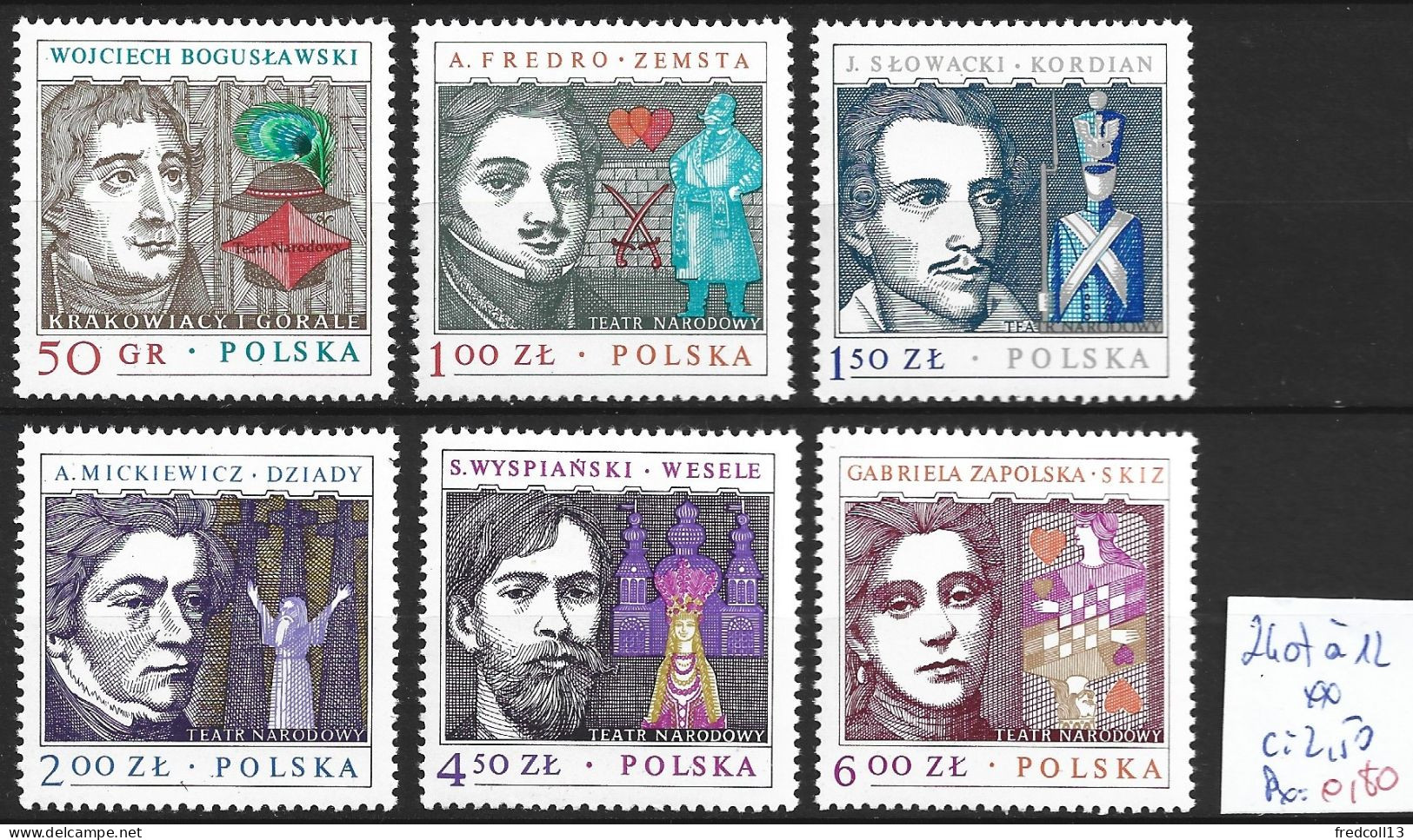 POLOGNE 2407 à 12 ** Côte 2.50 € - Unused Stamps