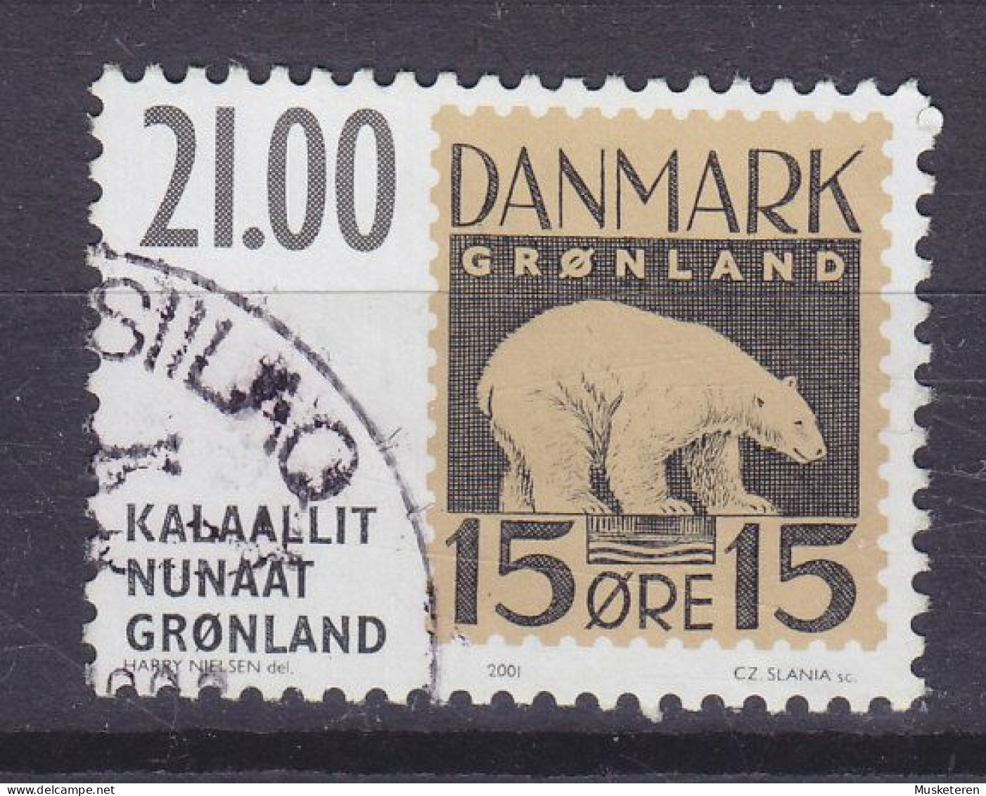 Greenland 2001 Mi. 373, 21.00 Kr Internationale Briefmarken Ausstellung HAFNIA '01 'Eisbär' Polar Bear - Gebruikt