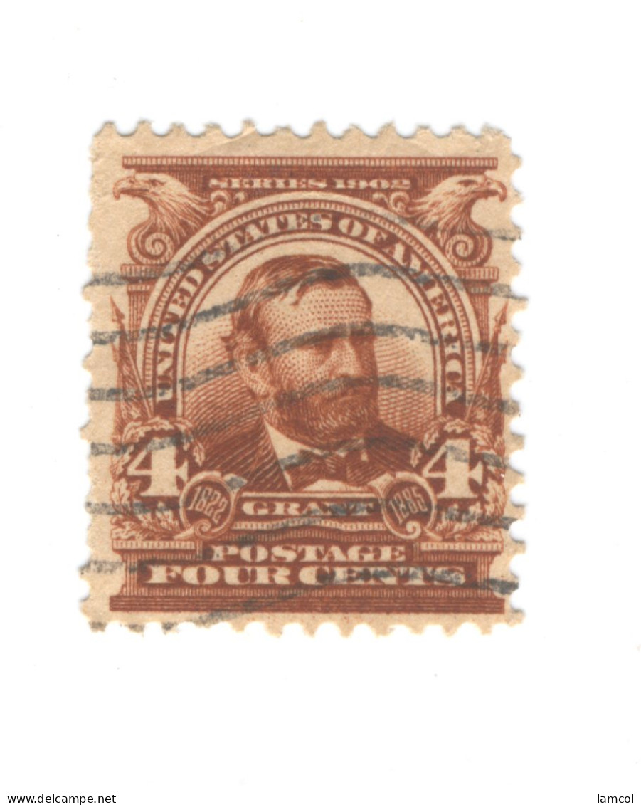 Timbre USA 4 Cents GRANT Série 1902 - Oblitéré - Usati