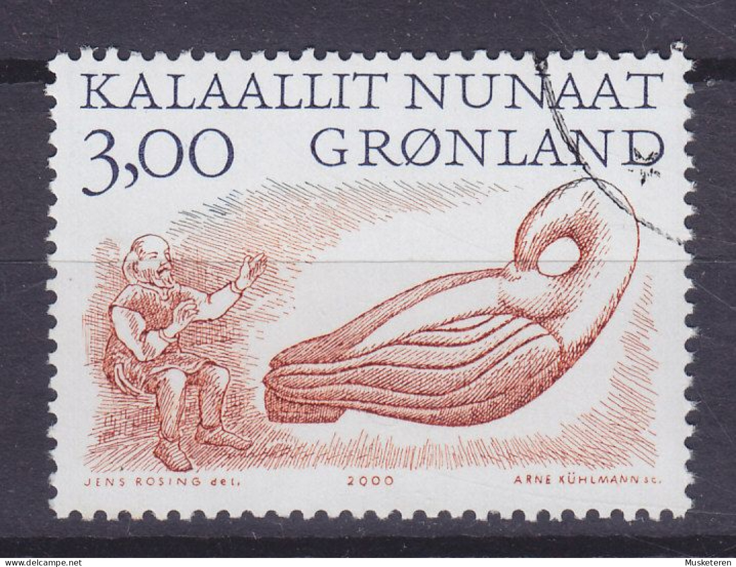 Greenland 2000 Mi. 348, 3.00 Kr Arktische Wikinger (II) Geschichtenerzähler - Gebraucht