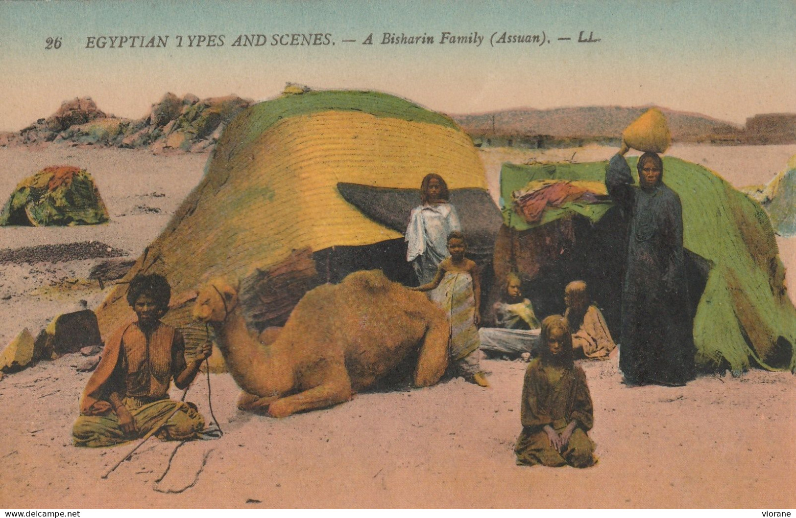 Egyptian Types And Scenes - A Bisharin Family (Assuan) - Aswan
