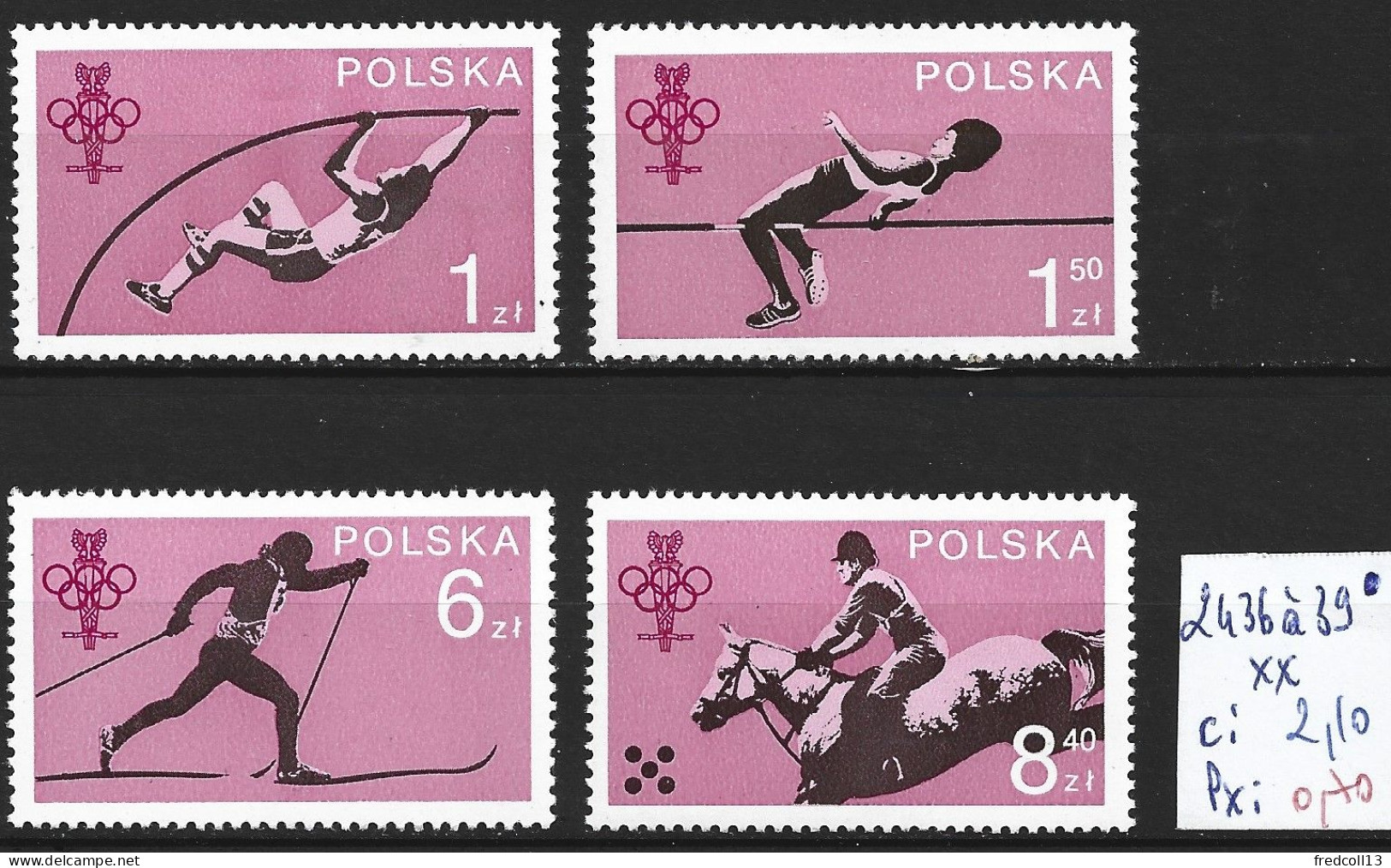 POLOGNE 2436 à 39 ** Côte 2.10 € - Unused Stamps