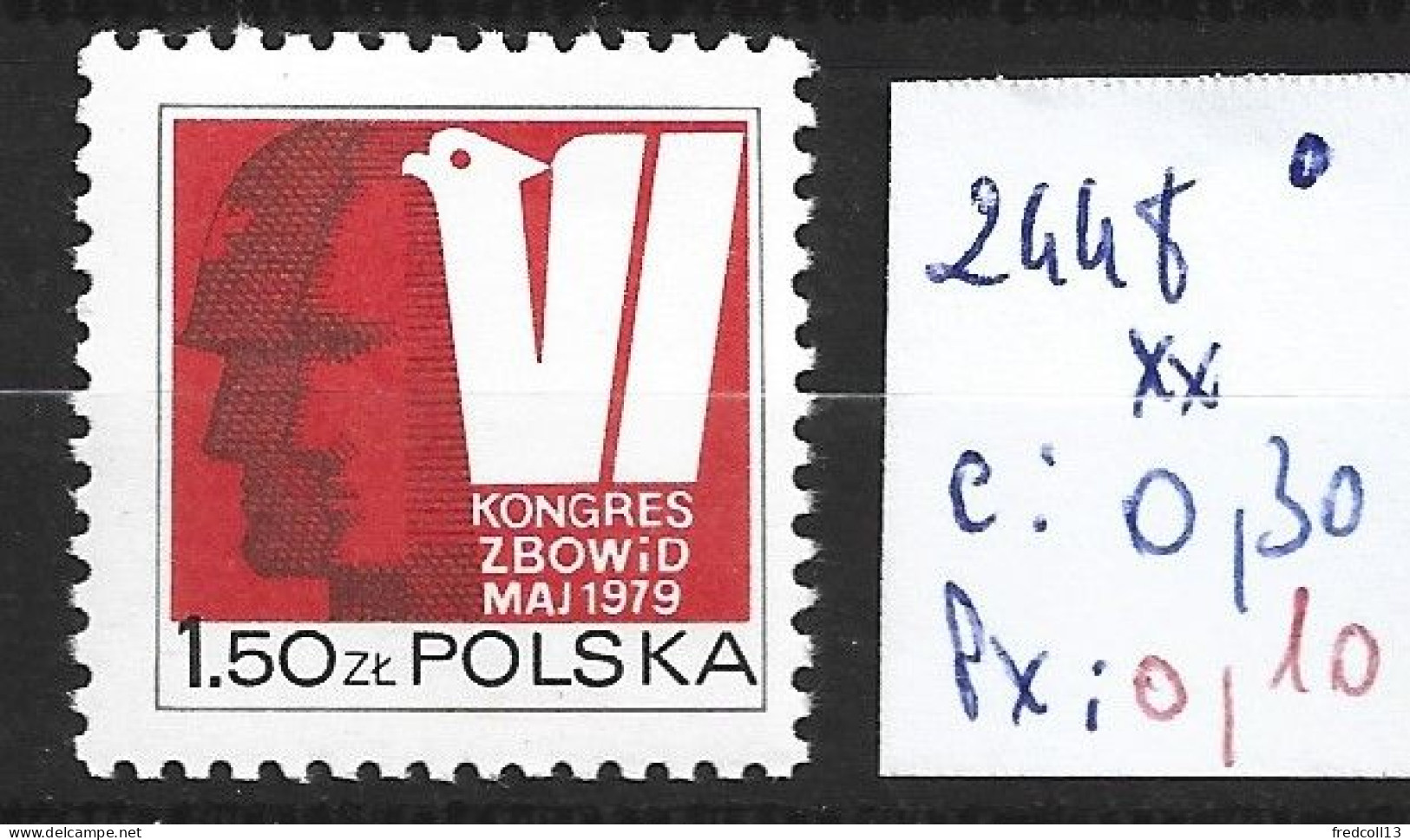 POLOGNE 2448 ** Côte 0.30 € - Nuovi