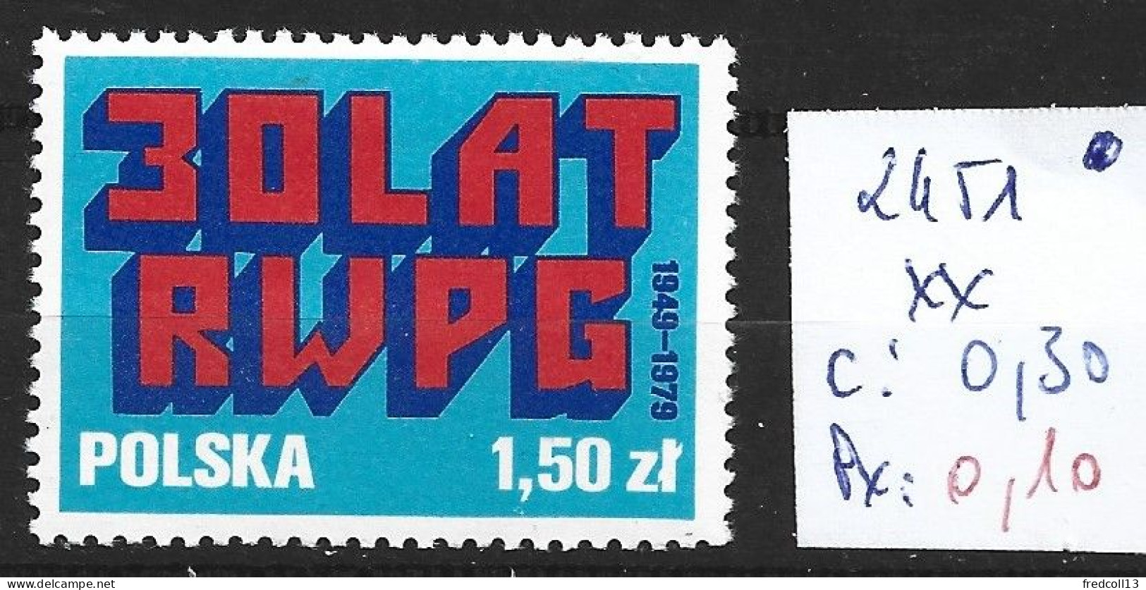 POLOGNE 2451 ** Côte 0.30 € - Unused Stamps