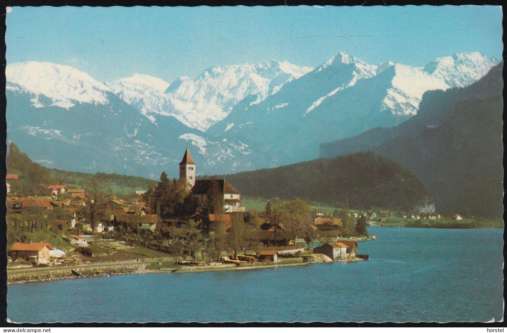 Schweiz - 3855 Brienz Am See - Alte Ansicht Mit KIrche - Planplatte - Sustenhorn - Tierberge - Brienz