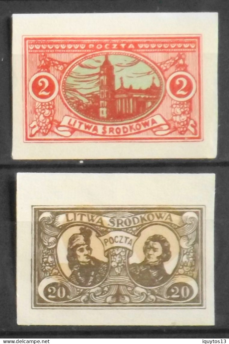 Pologne > 2 Timbres Non Dentelés > : Litwa Srodokowa Pologne Polska - TBE - Nuevos