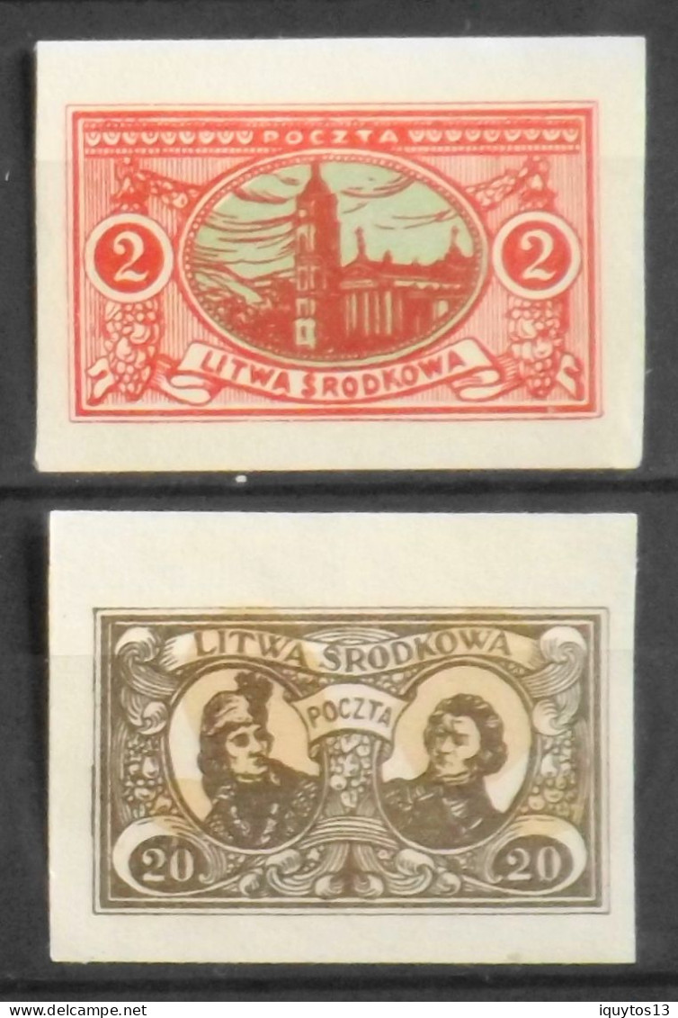 Pologne > 2 Timbres Non Dentelés > : Litwa Srodokowa Pologne Polska - TBE - Unused Stamps