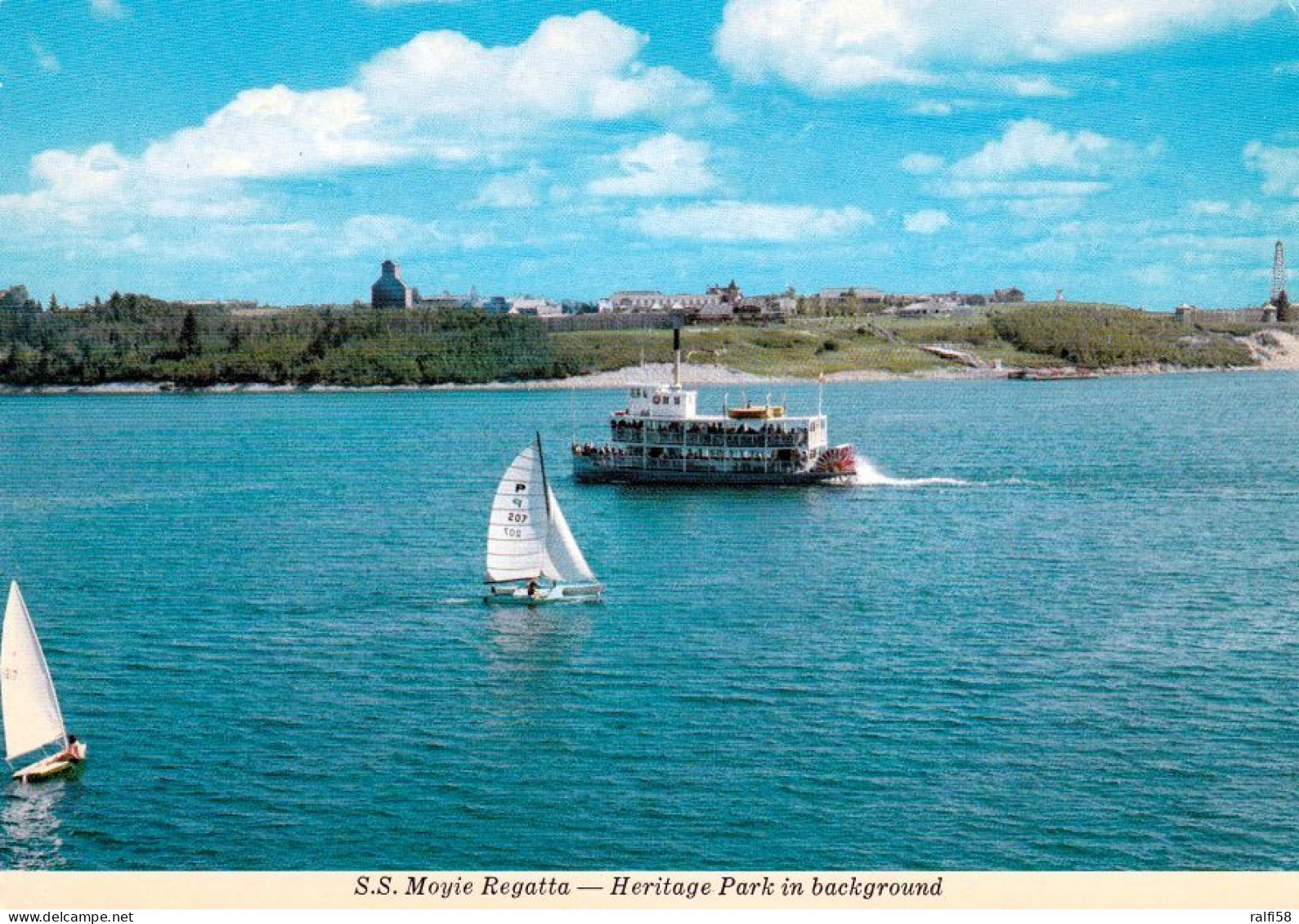 1 AK Canada / Alberta * Calgary - S.S. Moyie Regatta - Heritage Park In Background * - Calgary