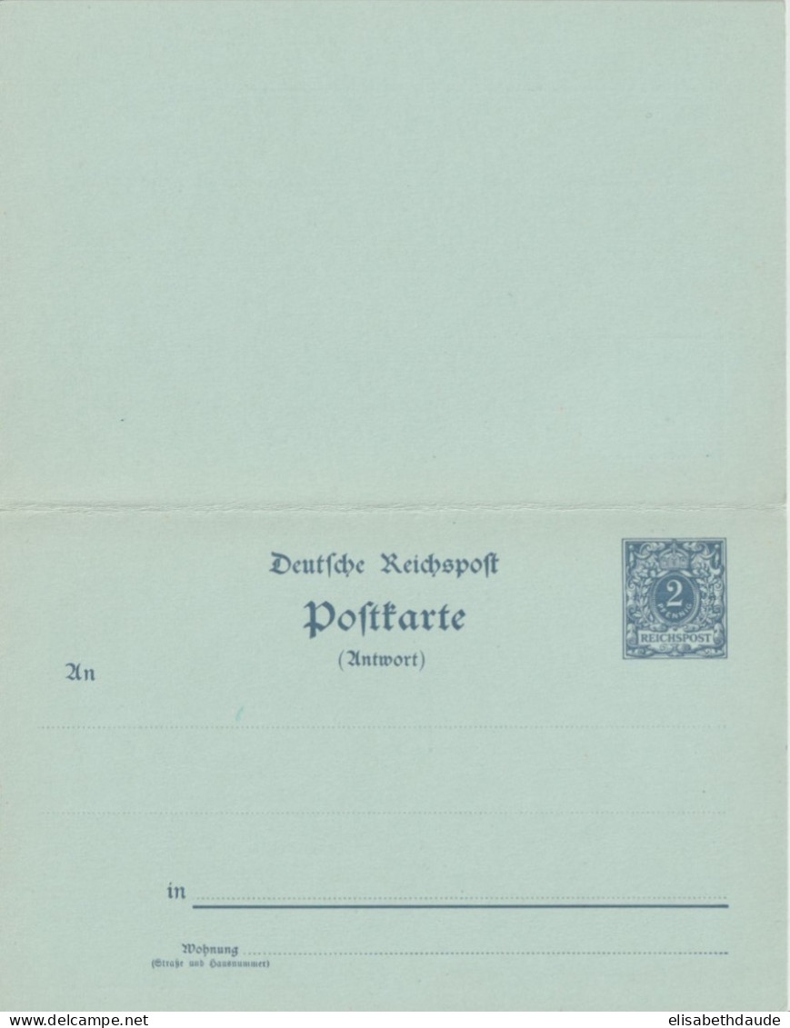 REICH - 1900 -  LIVRAISON GRATUITE A PARTIR De 5 EUR D'ACHAT ! CP ENTIER POSTAL P41 REPONSE PAYEE - Cartoline